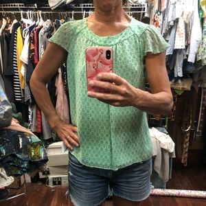Banana republic brand women’s mint green blouse